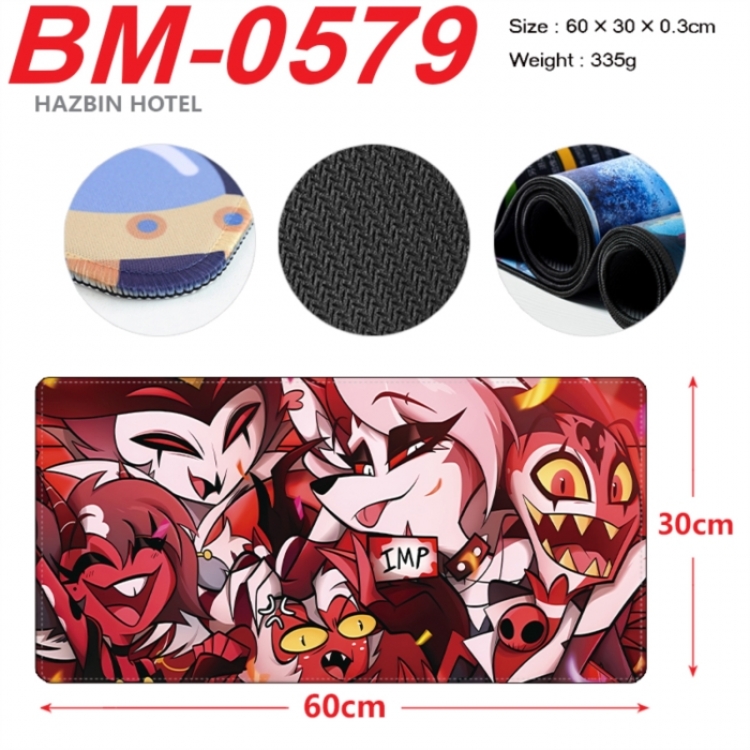 Hazbin Hotel Anime peripheral lock edge mouse pad 60X30cm