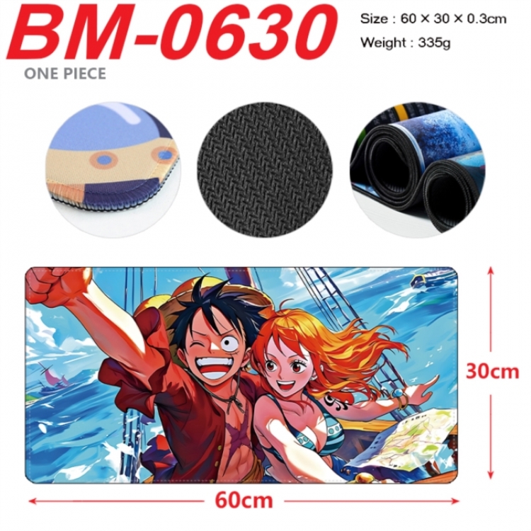  One Piece Anime peripheral lock edge mouse pad 60X30cm