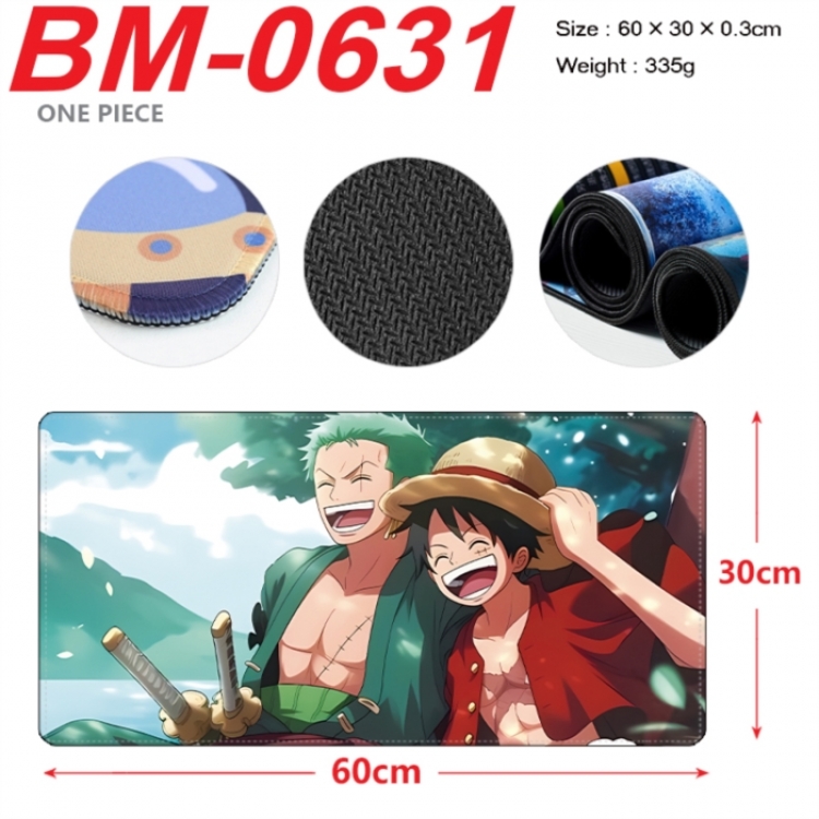  One Piece Anime peripheral lock edge mouse pad 60X30cm