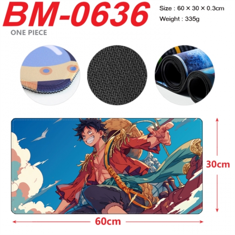  One Piece Anime peripheral lock edge mouse pad 60X30cm