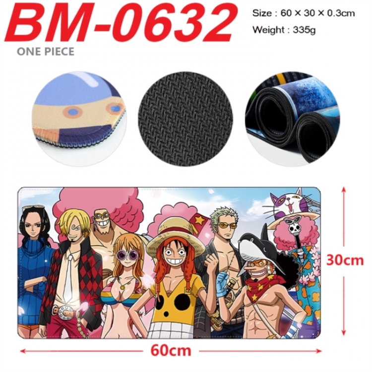  One Piece Anime peripheral lock edge mouse pad 60X30cm