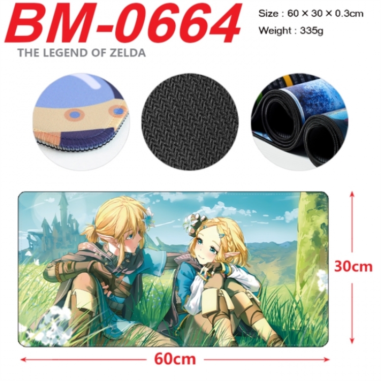 The Legend of Zelda Anime peripheral lock edge mouse pad 60X30cm