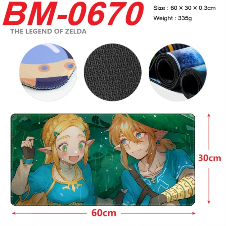 The Legend of Zelda Anime peripheral lock edge mouse pad 60X30cm