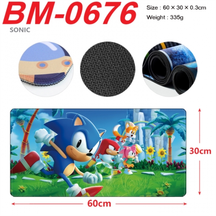 Sonic The Hedgehog Anime peripheral lock edge mouse pad 60X30cm