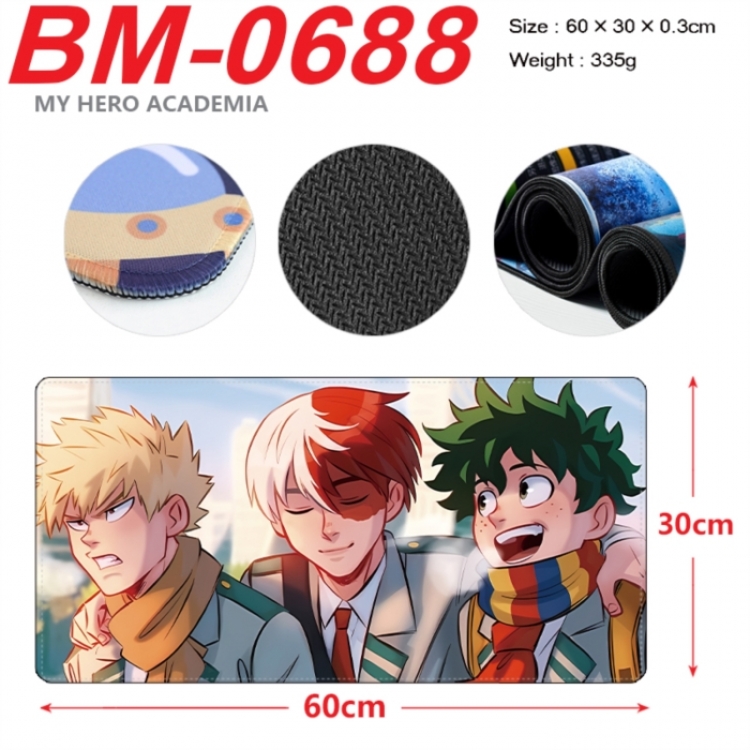 My Hero Academia Anime peripheral lock edge mouse pad 60X30cm