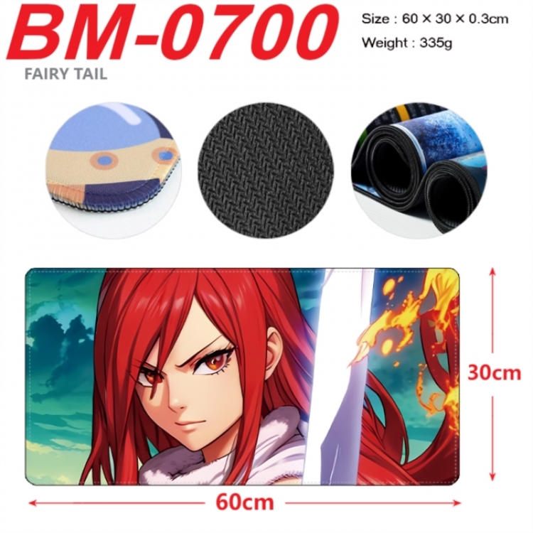 Fairy tail Anime peripheral lock edge mouse pad 60X30cm