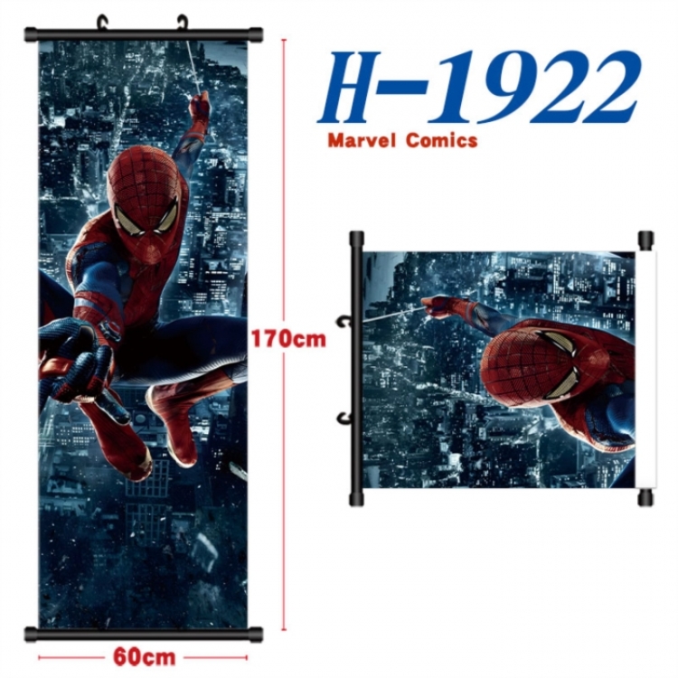 Marvel Black plastic rod cloth hanging canvas painting Wall Scroll 60x170cm