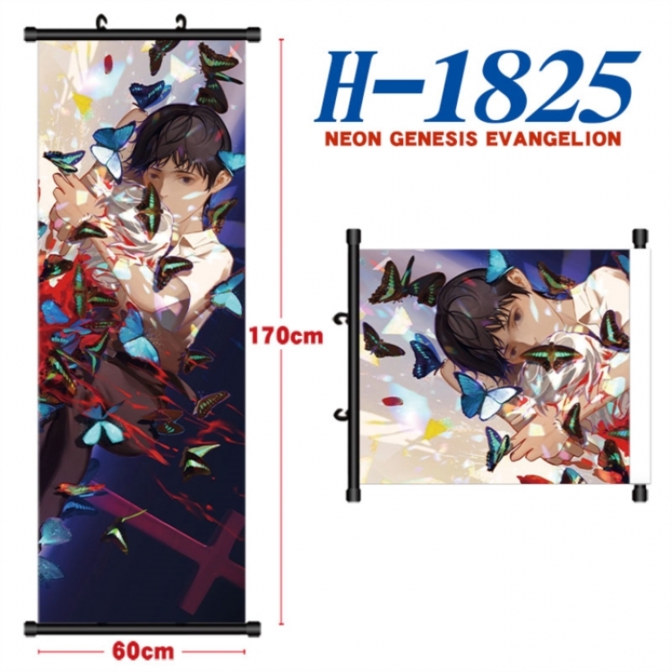 EVA  Black plastic rod cloth hanging canvas painting Wall Scroll 60x170cm