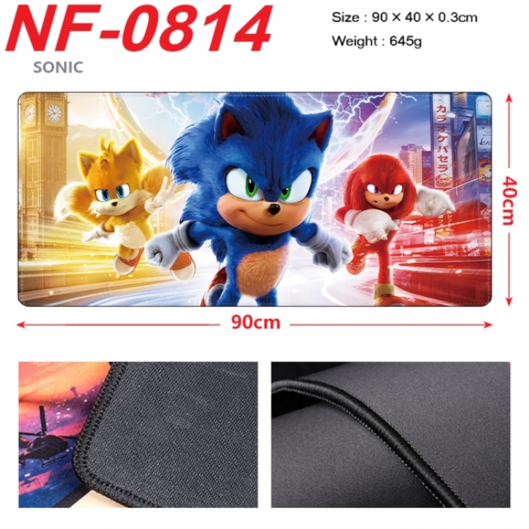 Sonic The Hedgehog Anime peripheral lock edge mouse pad 90X40cm