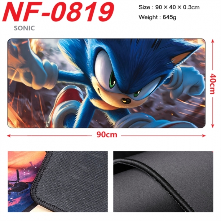 Sonic The Hedgehog Anime peripheral lock edge mouse pad 90X40cm