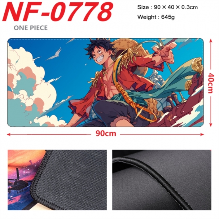 One Piece Anime peripheral lock edge mouse pad 90X40cm
