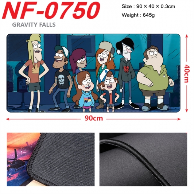 Gravity Falls Anime peripheral lock edge mouse pad 90X40cm