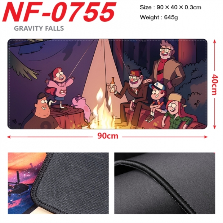 Gravity Falls Anime peripheral lock edge mouse pad 90X40cm