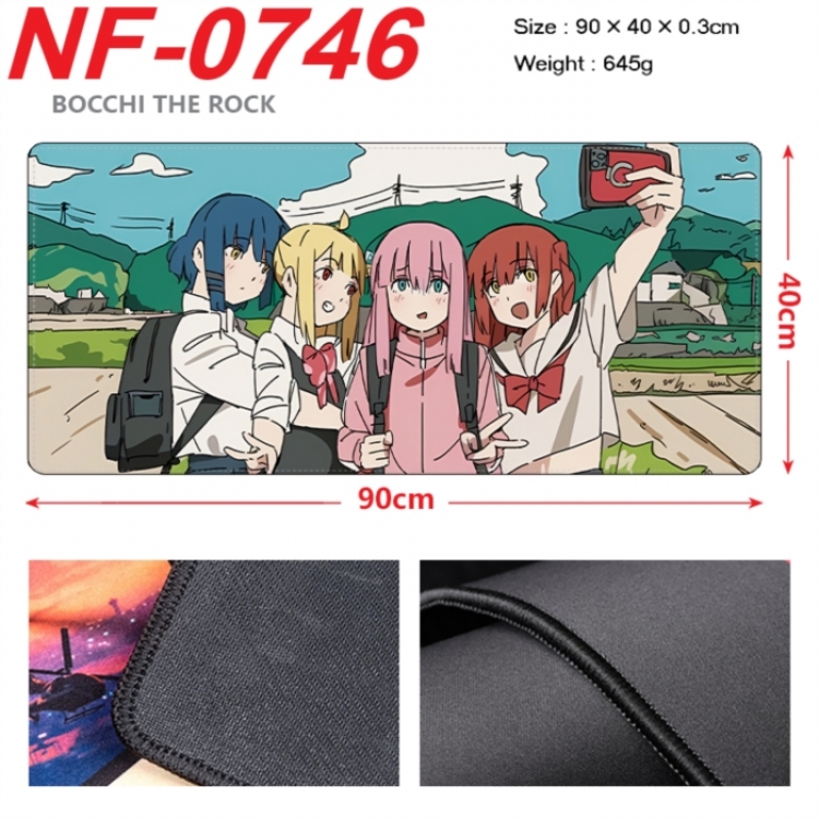 BOCCHI THE ROCK! Anime peripheral lock edge mouse pad 90X40cm