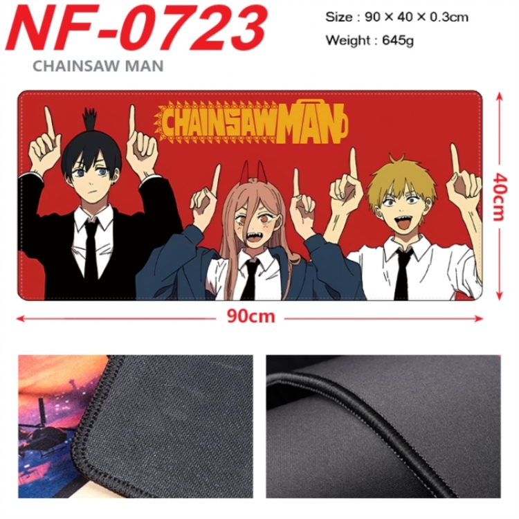 Chainsaw man Anime peripheral lock edge mouse pad 90X40cm