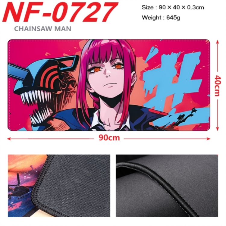 Chainsaw man Anime peripheral lock edge mouse pad 90X40cm