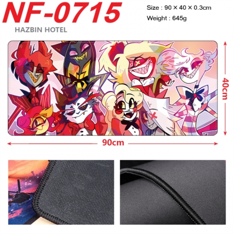 Hazbin Hotel Anime peripheral lock edge mouse pad 90X40cm