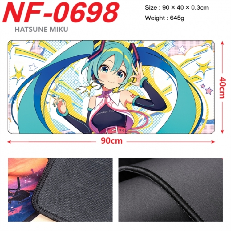  Hatsune Miku Anime peripheral lock edge mouse pad 90X40cm