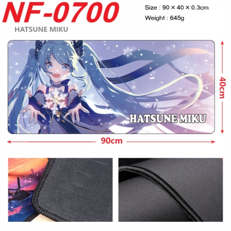  Hatsune Miku Anime peripheral lock edge mouse pad 90X40cm