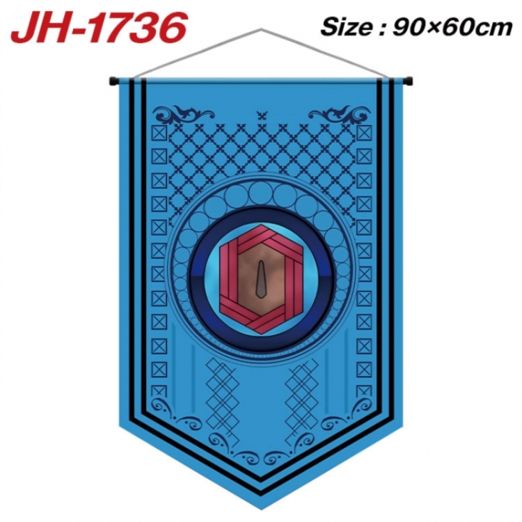 Demon Slayer Kimets Anime peripheral full-color printing with hanging rope flag 90X60CM