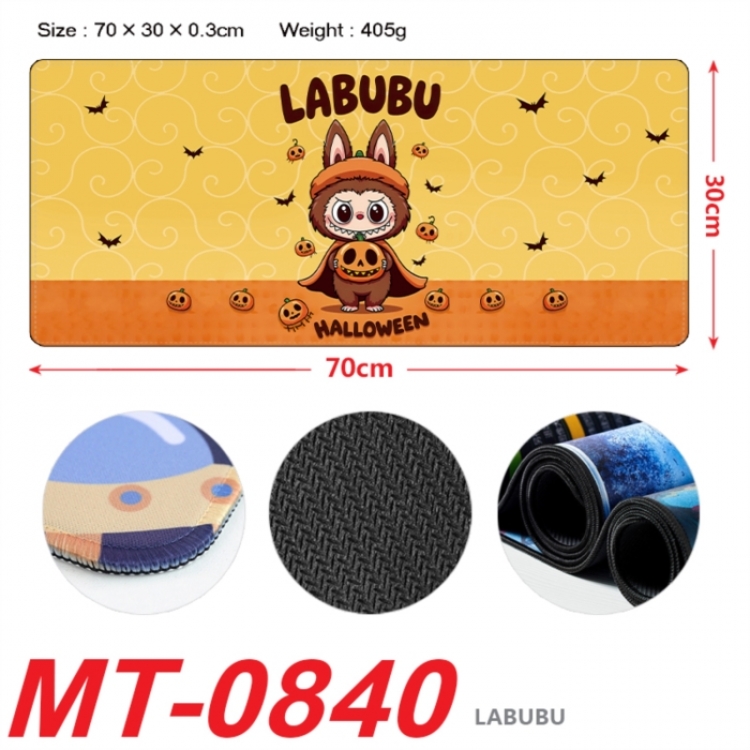Labubu Anime peripheral lock edge mouse pad 70X30cm
