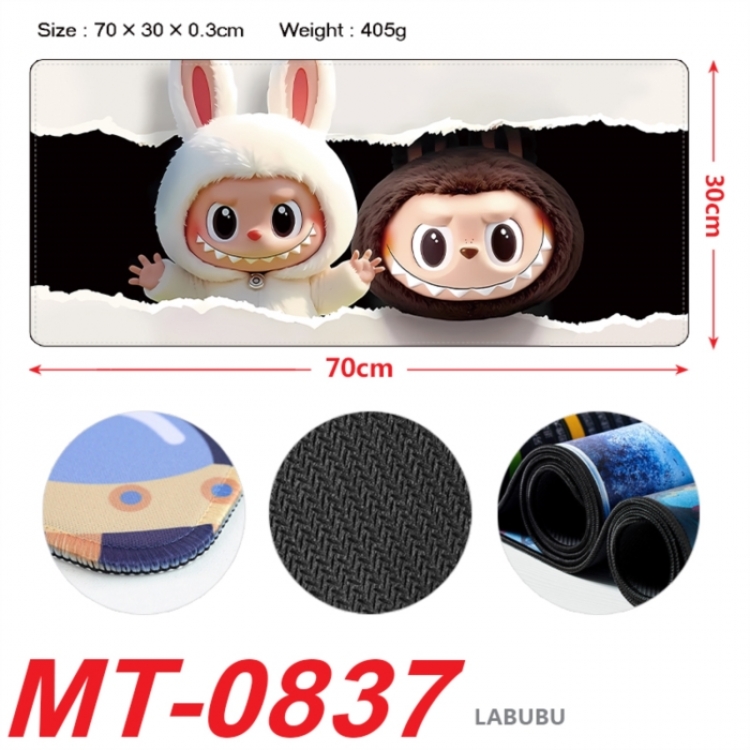 Labubu Anime peripheral lock edge mouse pad 70X30cm