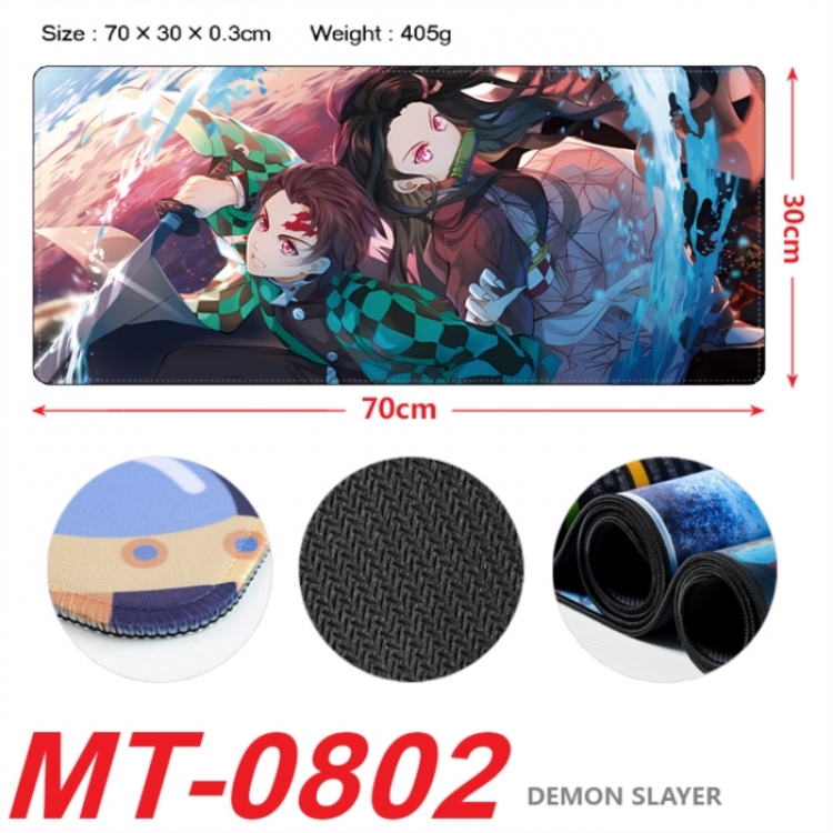 Demon Slayer Kimets Anime peripheral lock edge mouse pad 70X30cm