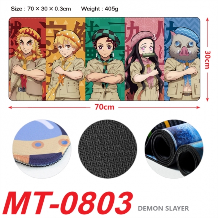 Demon Slayer Kimets Anime peripheral lock edge mouse pad 70X30cm