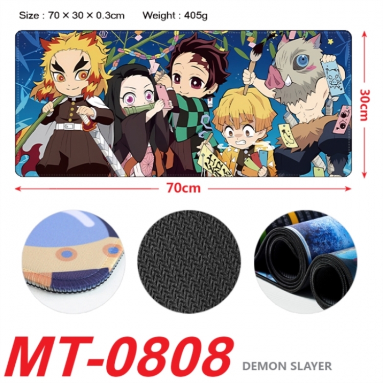 Demon Slayer Kimets Anime peripheral lock edge mouse pad 70X30cm