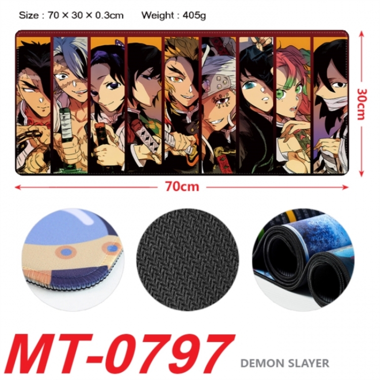 Demon Slayer Kimets Anime peripheral lock edge mouse pad 70X30cm