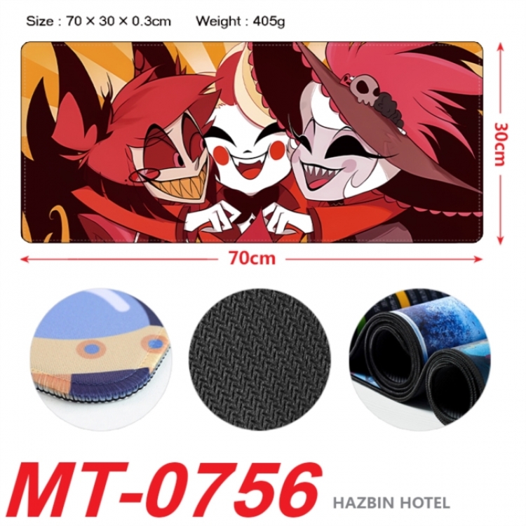 Hazbin Hotel  Anime peripheral lock edge mouse pad 70X30cm