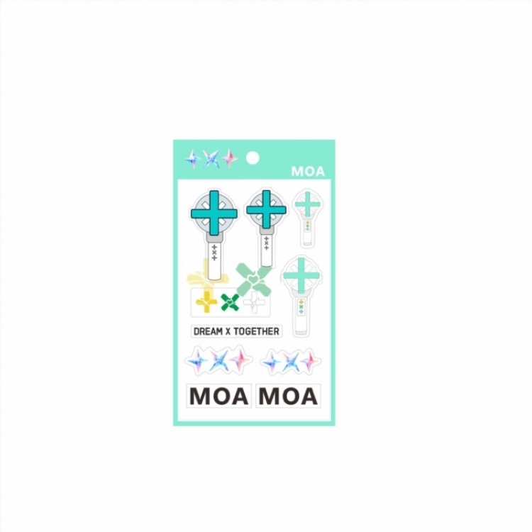 TXT PVC transparent decal creative sticker 10X17CM price for 10 pcs
