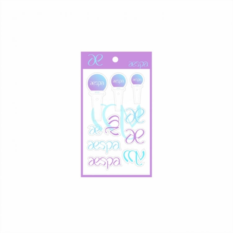 AESPA PVC transparent decal creative sticker 10X17CM price for 10 pcs