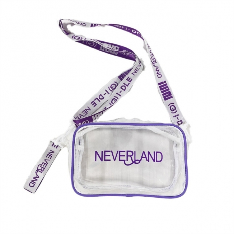 Gidle Transparent PVC shoulder bag shoulder bag shoulder bag concert style 21X16X10CM