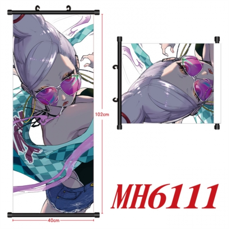 Dandadan Anime black Plastic rod Cloth painting Wall Scroll 40X102CM 