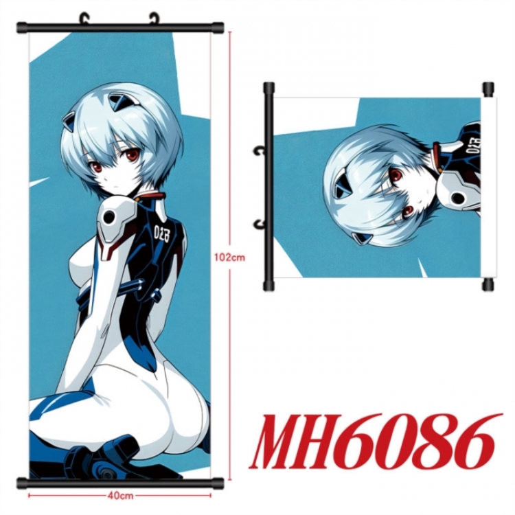 EVA Anime black Plastic rod Cloth painting Wall Scroll 40X102CM