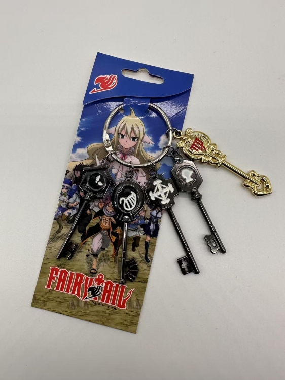 Fairy tail  Anime peripheral 5 drops keychain pendant style