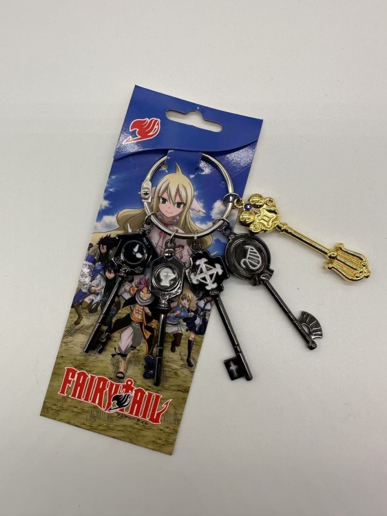 Fairy tail  Anime peripheral 5 drops keychain pendant style