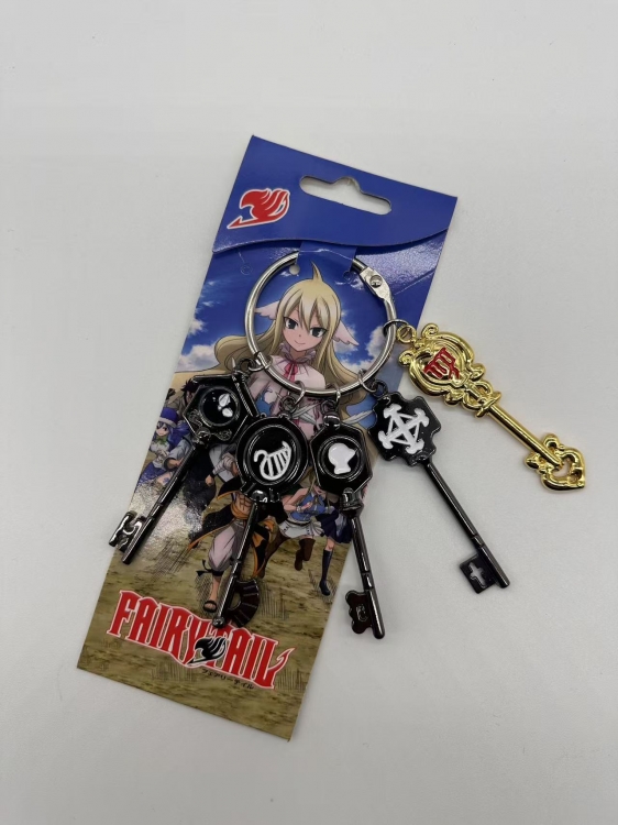 Fairy tail  Anime peripheral 5 drops keychain pendant style