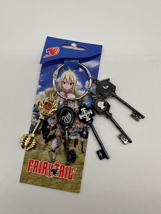 Fairy tail  Anime peripheral 5 drops keychain pendant style