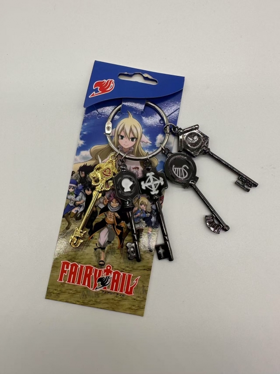 Fairy tail  Anime peripheral 5 drops keychain pendant style