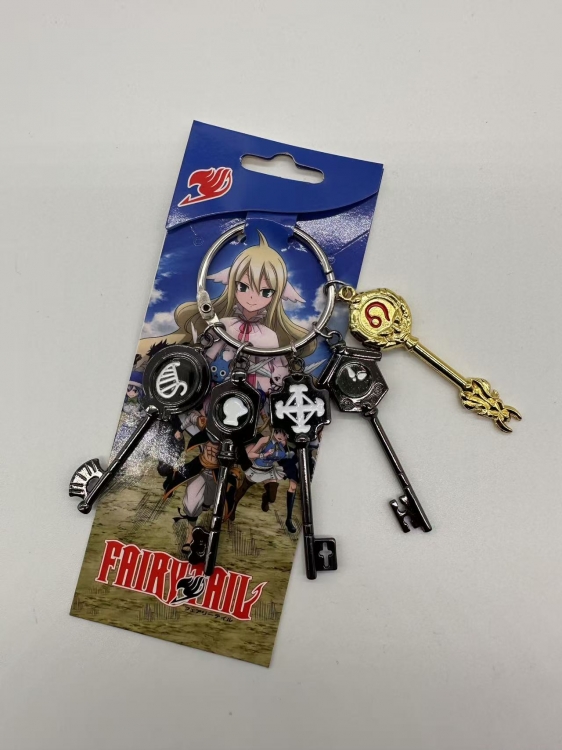 Fairy tail  Anime peripheral 5 drops keychain pendant style