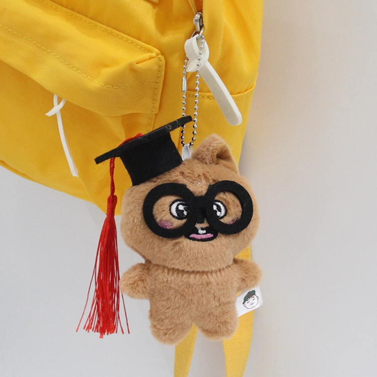 New graduation hat for homeless children Little rabbit fur+PP cotton plush toy pendant 12x8x5cm price for 5 pcs