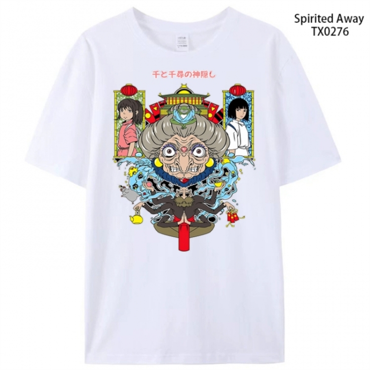Spirited Away Anime peripheral printed pure cotton T-shirt from S to 4XL