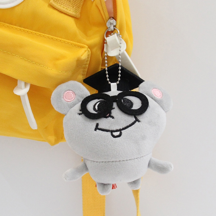 Rat Crystal Super Soft PP Cotton Plush Toy Pendant 10x9x4cm price for 5 pcs