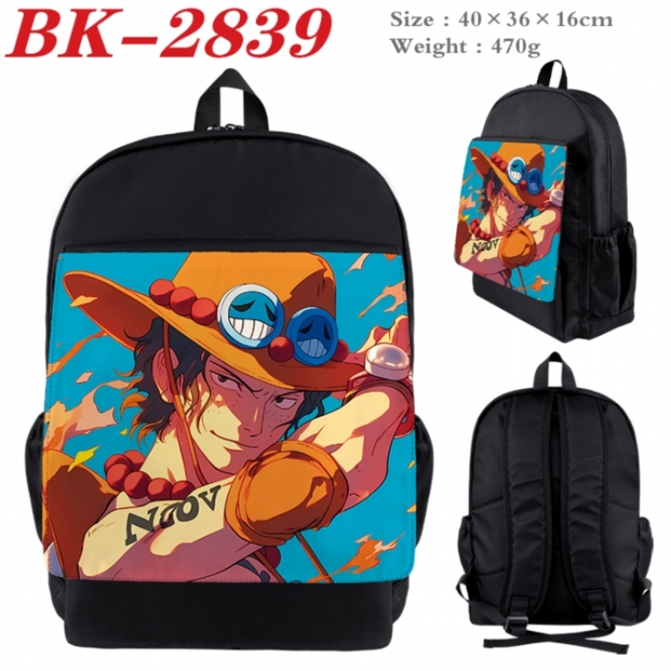 One Piece Waterproof nylon canvas flip color picture backpack 40X36X16CM
