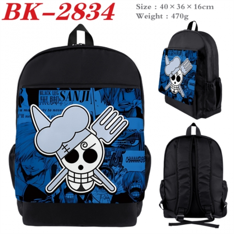 One Piece Waterproof nylon canvas flip color picture backpack 40X36X16CM