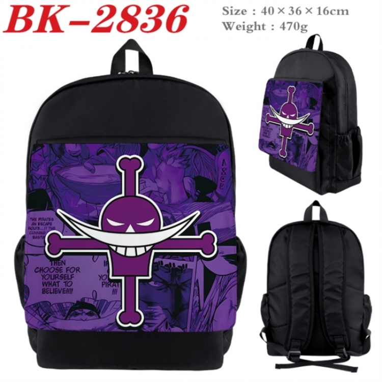 One Piece Waterproof nylon canvas flip color picture backpack 40X36X16CM