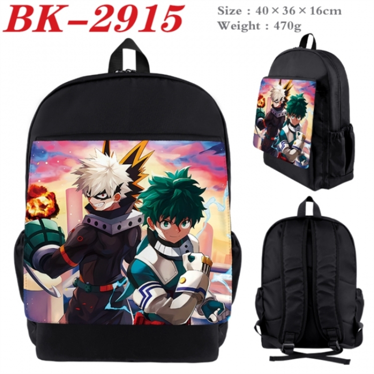 My Hero Academia Waterproof nylon canvas flip color picture backpack 40X36X16CM