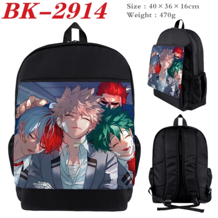 My Hero Academia Waterproof nylon canvas flip color picture backpack 40X36X16CM